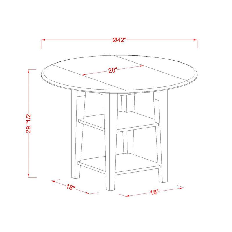 HomeStock 3-Piece Buttermilk and Cherry Finish Round Solid Wood Top Dining Table Set
