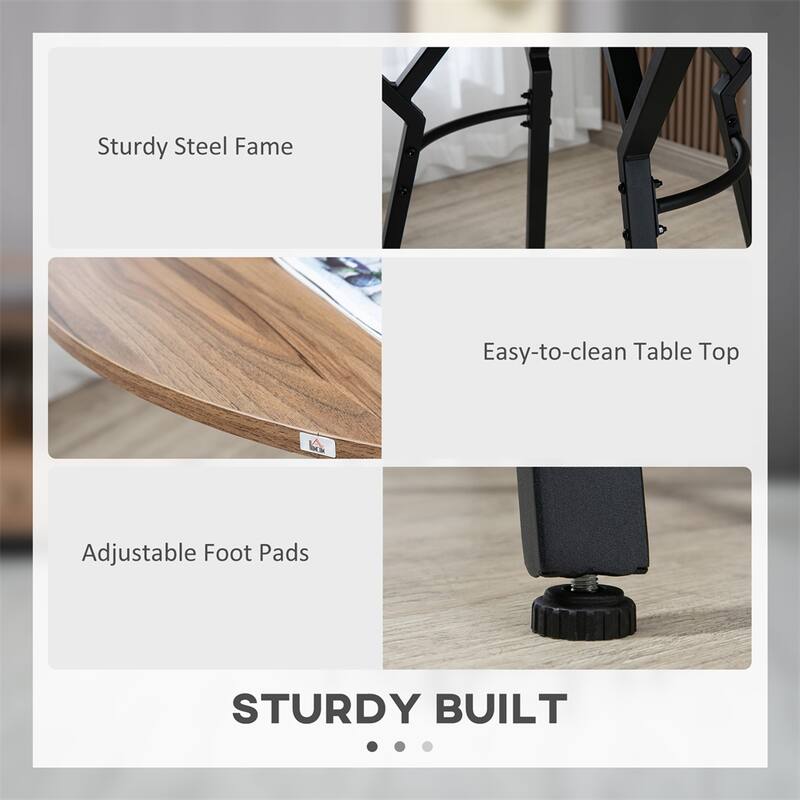 5-Piece Bar Table and Chairs Set, Space Saving Dining Table