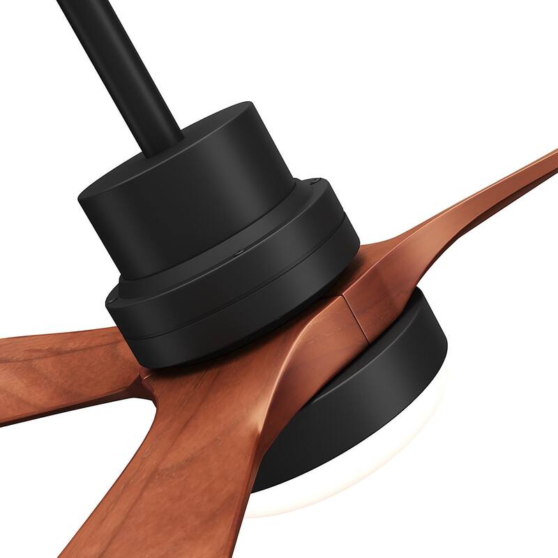 Elegant 52'' Ceiling Fan 3 Blades Solid Wood Reversible with Remote