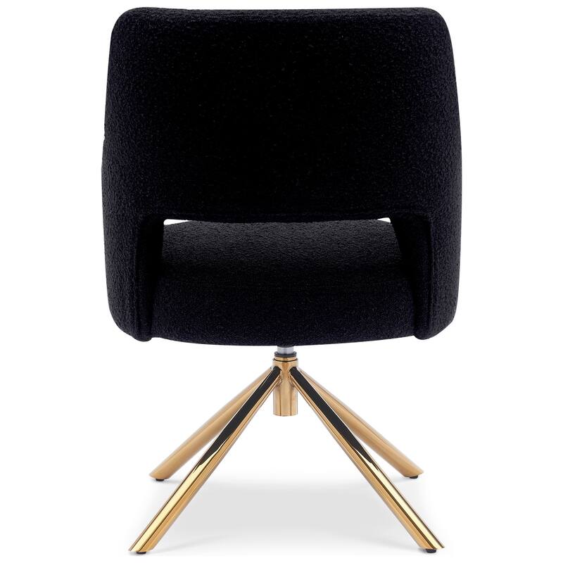 Boucle Polyester Upholstered Swivel Accent Chair - Stain Resistant (Set of 4)