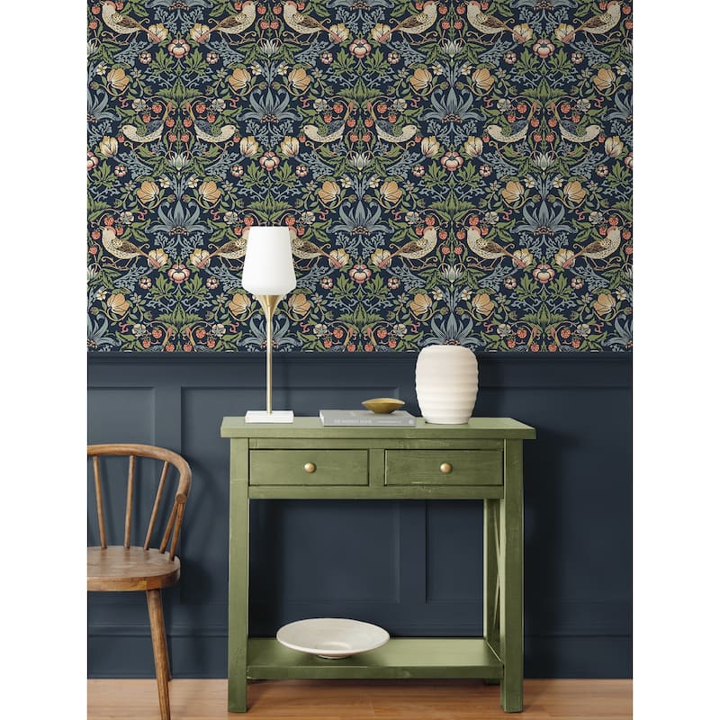 Seabrook Designs Fragaria Garden Prepasted Wallpaper