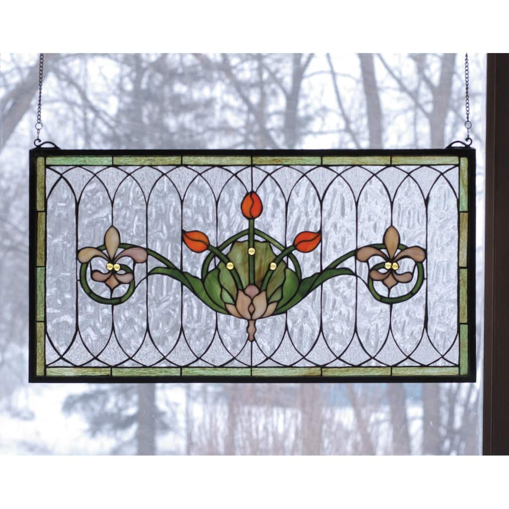Meyda Tiffany Stained Glass Tiffany Window from the Arts & Crafts