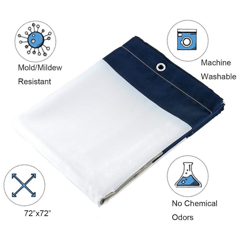 Luxury Shower Curtain and Hooks Set