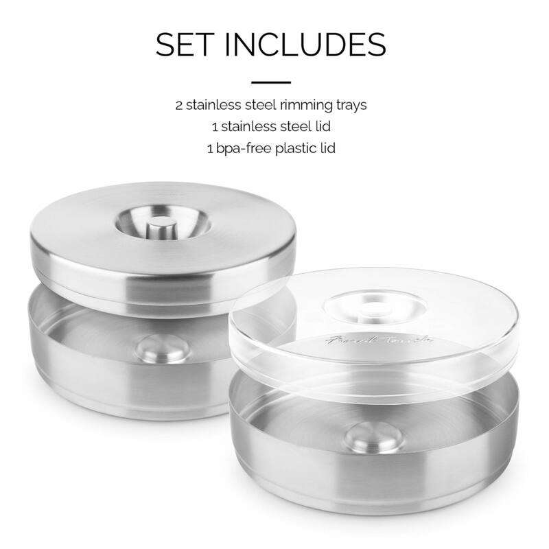 Final Touch 1 Tier Cocktail Rimmer with Lid