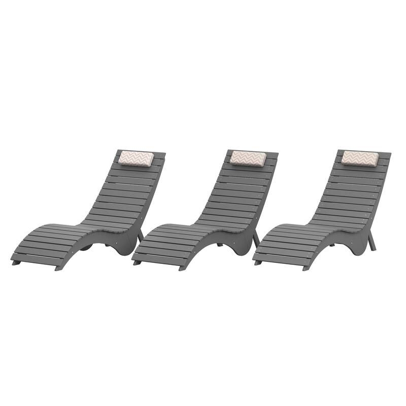 HDPS Water-Resistance Outdoor Chaise Lounges for Use in the Pool, Patio, Garden