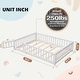 preview thumbnail 49 of 78, Twin/Full/Queen Size Floor Bed with Safety Guardrails, Toddler Floor Bed for Girls and Boys