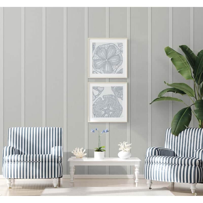 NextWall Faux Board & Batten Peel and Stick Wallpaper