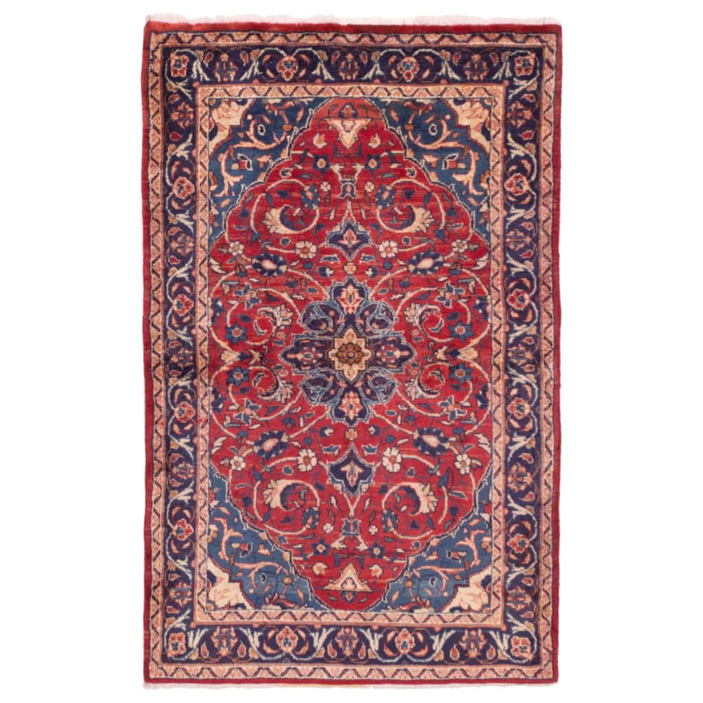 ECARPETGALLERY Hand-knotted Andelz Red Wool Rug - 4'1 x 6'8