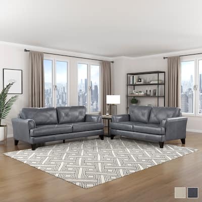 Howe 2-Piece Leather Living Room Sofa Set