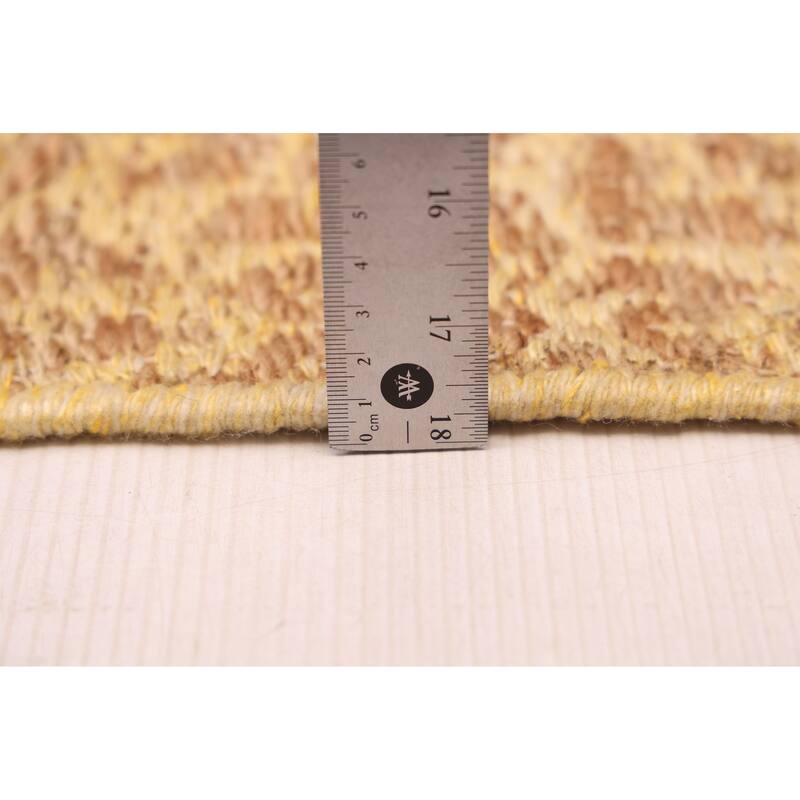 ECARPETGALLERY Flat-Weave Palas Denizli Light Gold Kilim - 5'3 x 7'6