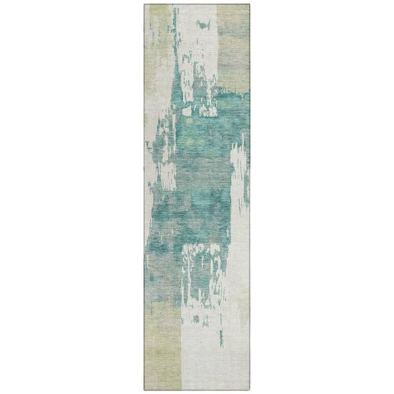 Machine Washable Indoor/ Outdoor Contemporary Fusion Chantille Rug