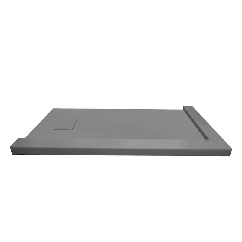 Transolid FZSDT7236 70-7/8" x 36-1/2" Rectangular Shower Base with - Dark Grey