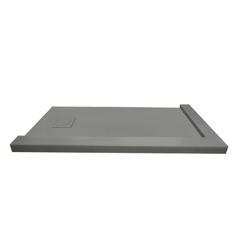 Transolid FZSDTR6336 63" x 36-1/2" Rectangular Shower Base with Double - Dark Grey