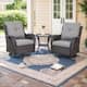 Option Brown Wicker Grey Cushion