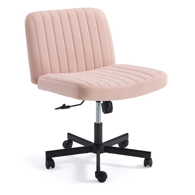 EROMMY Armless Criss Cross Chair with Wheels - Adjustable Height Office Chair for Cross-Legged Sitting - N/A