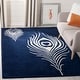 preview thumbnail 4 of 60, SAFAVIEH Handmade Soho Simi Peacock Feather N.Z. Wool Rug 3'6" x 5'6" - Navy/Ivory - Rectangle