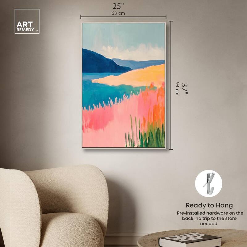 Meadow Meets the Sea Canvas by Art Remedy