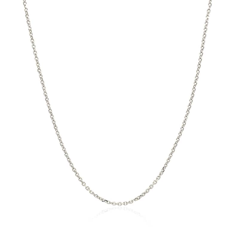MayaMila 10k White Gold Cable Chain 1.1mm