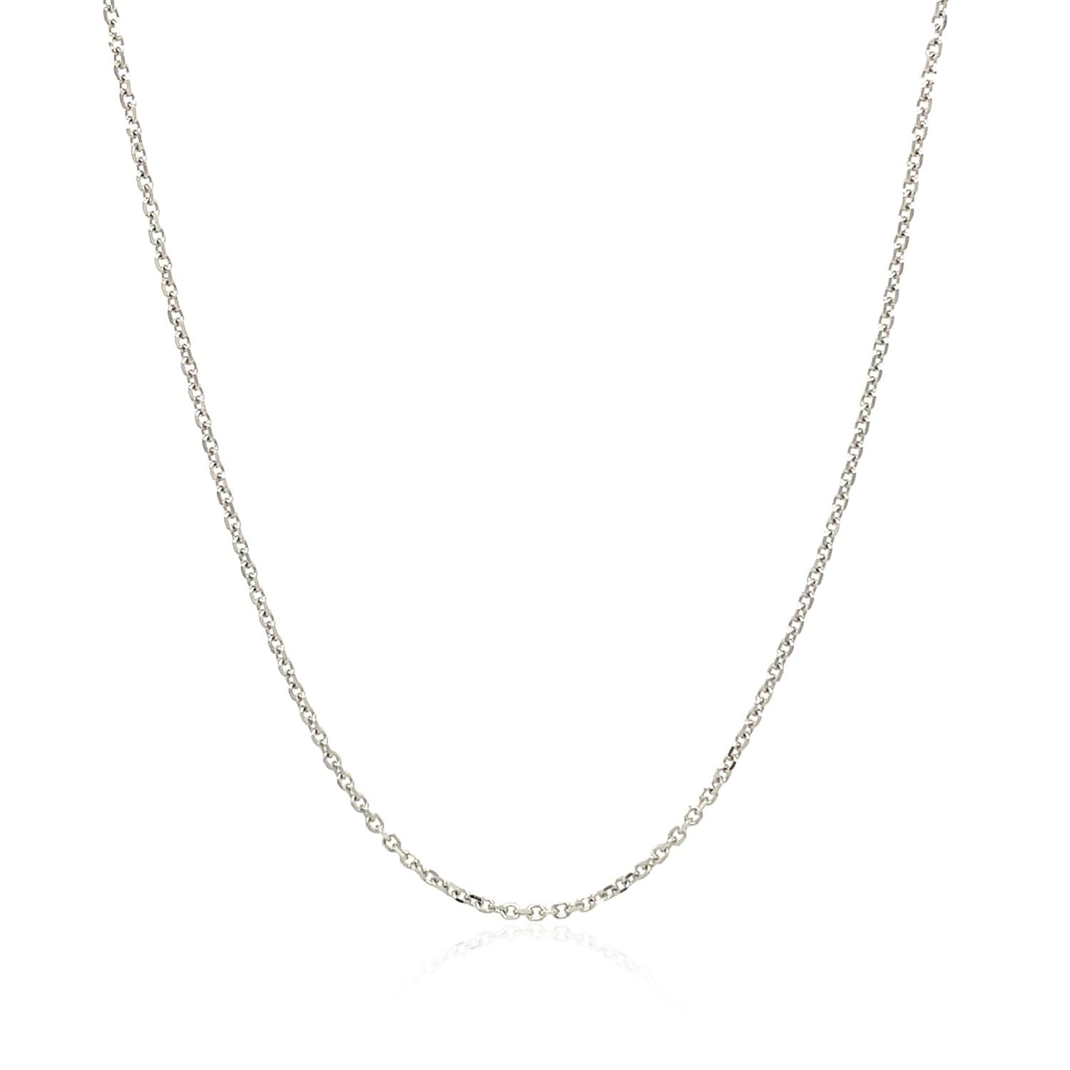 MayaMila 10k White Gold Cable Chain 1.1mm