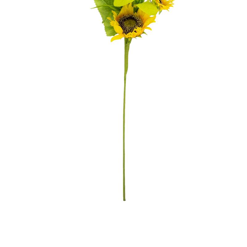 Sunflower and Wildflower Artificial Floral Silk Spray - 33" - Yellow