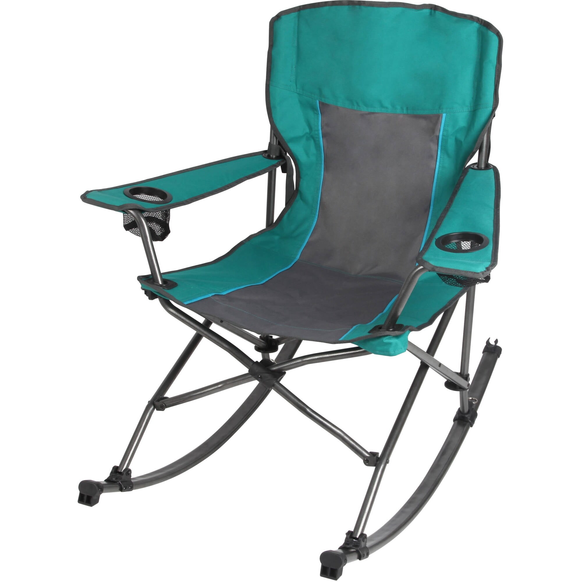 Adult Foldable Comfort Camping Rocking Chair Green 300 lbs