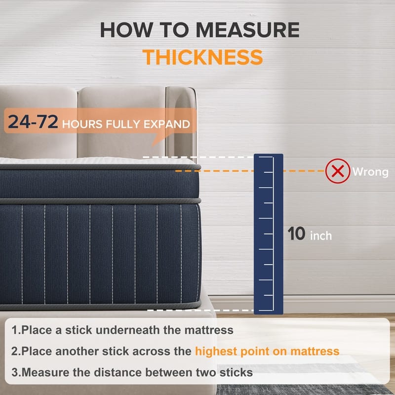 SweDrea 12 in. Medium Firm Innerspring Mattress with CertiPUR-US, SGS and OEKO-TEX Certified