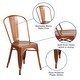 preview thumbnail 11 of 10, Metal Indoor/ Outdoor Stackable Bistro Chair (Set of 4)