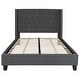 preview thumbnail 18 of 93, Tufted Upholstered Nailhead Trim Platform Bed