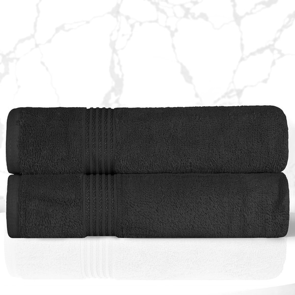 slide 2 of 6, Superior Heritage Egyptian Cotton Absorbent Bath Towel Set of 2 Black