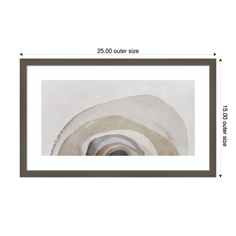 Layers of Subtle Serenity No. 2 by Hazel J Wood Framed Wall Art Print