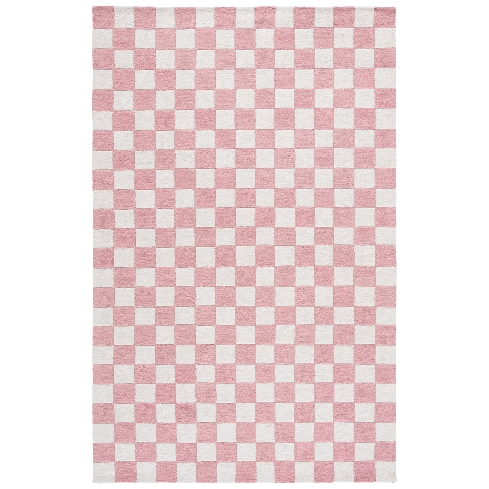 SAFAVIEH Handmade Ebony Gulnur Farmhouse Checkered Wool Rug