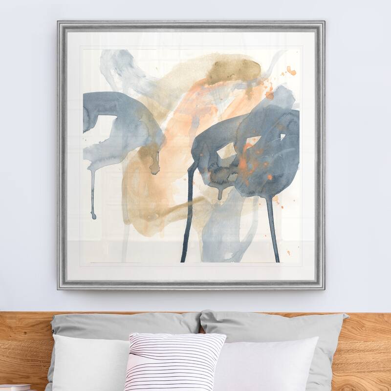 Liquid Blueprint VIII -Black Framed Print