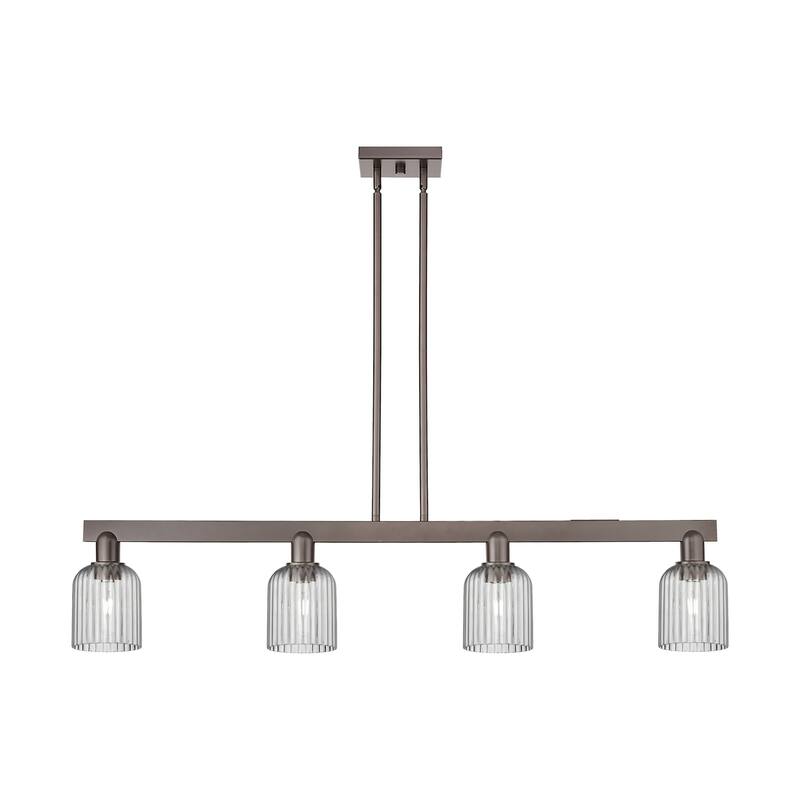 Innovations Lighting 716-4I-10-48 Bridal Veil Linear Bridal Veil 4 - Oil Rubbed Bronze / Light Smoke