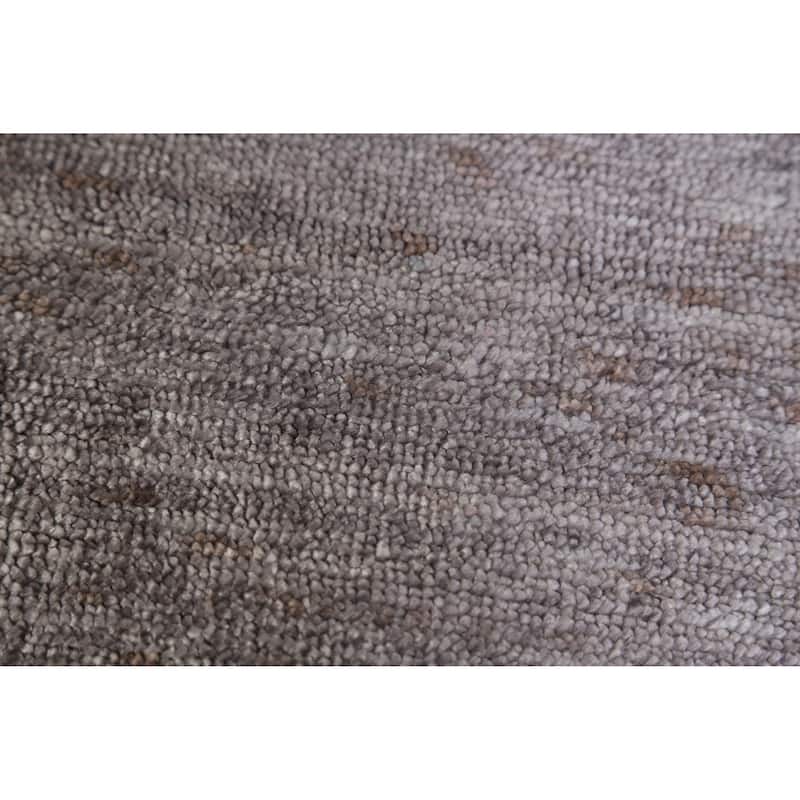 Hand Knotted Oriental 100% Wool Carpet Tribal Tribal Greys & Charcoal Gabbeh Area Rug - 12' 5'' X 9' 2''