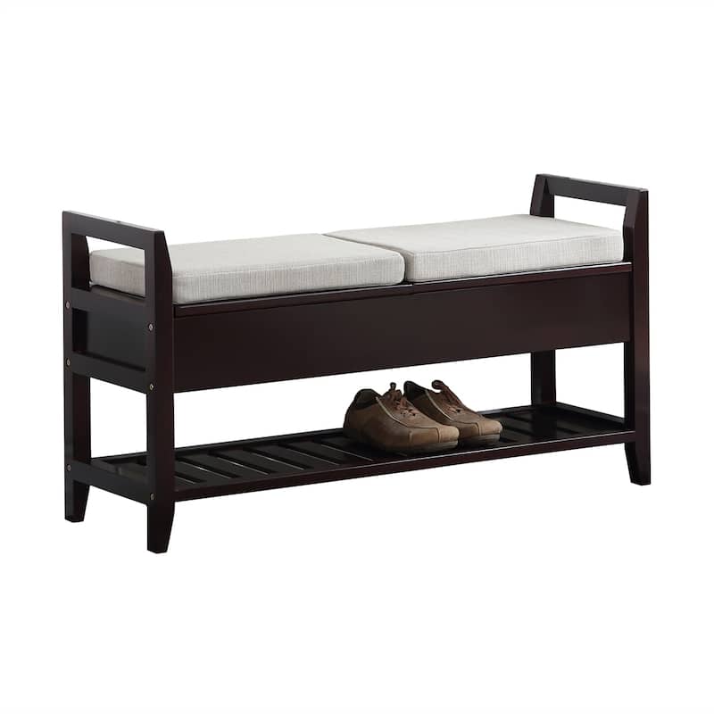 Storage Shoe Bench, Espresso