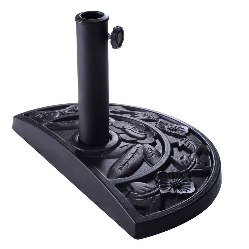 20" Outdoor Patio Half Round Umbrella Base - 20" x 10" x 13" (L x W x H)