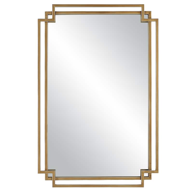 Copper Grove Gold Iron Vintage Art Deco Wall Mirror - Gold