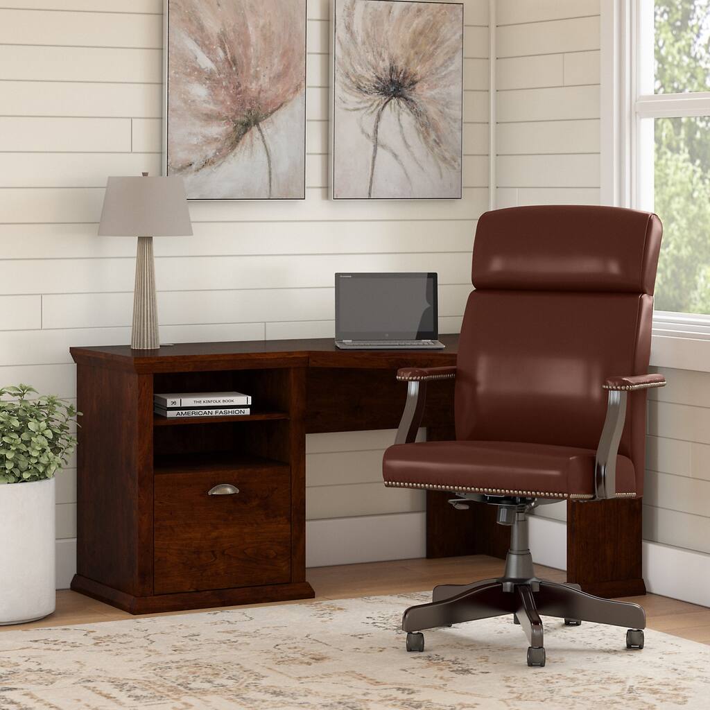 Yorktown 60W Corner Desk and Chair Set by Bush Furniture