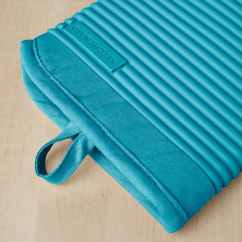 KitchenAid Ribbed Soft Silicone Oven Mitt 2-Pack Set, 7.5"x13"