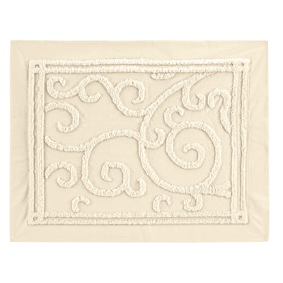 Skylar Scrolling Textured Design Chenille Pillow Sham