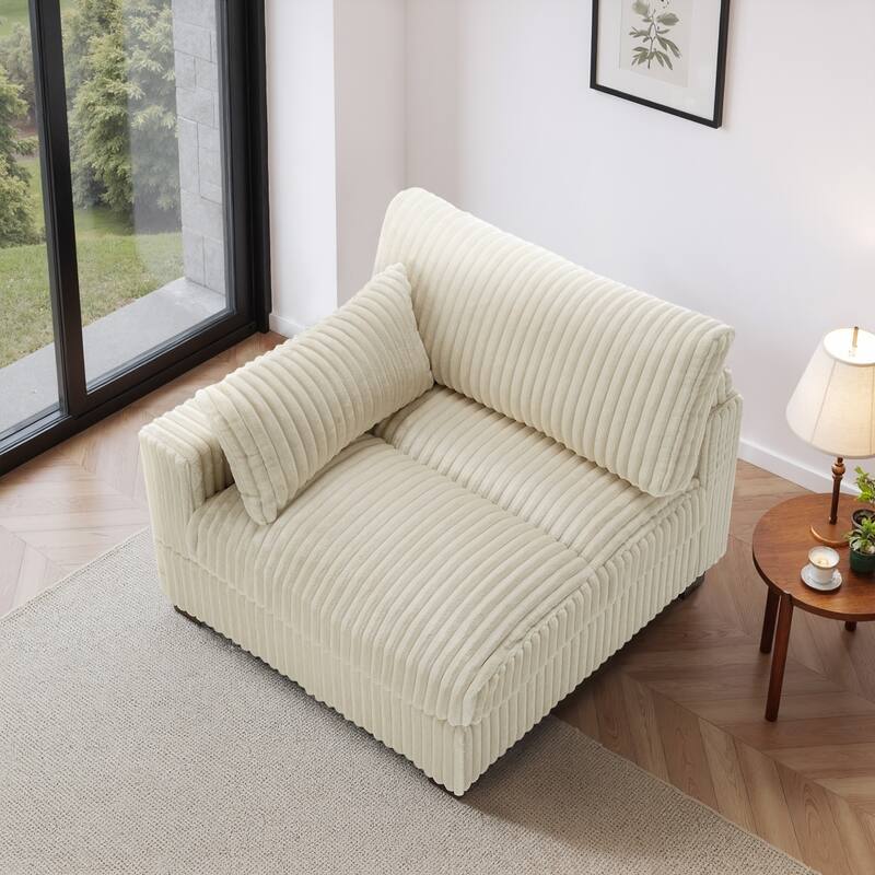 Plush Faux Fur Accent Sofa Chair