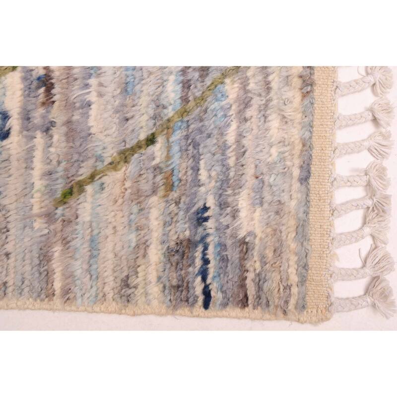 ECARPETGALLERY Hand-knotted Pak Finest Marrakesh Light Blue Wool Rug - 9'3 x 11'9