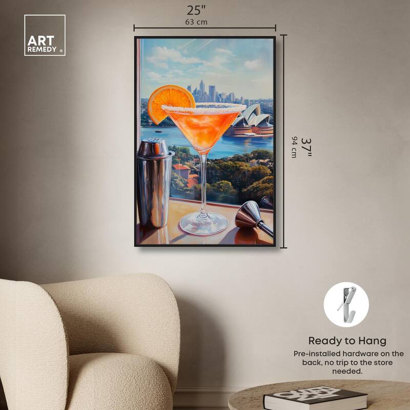 Classy Drink in Australia Canvas by Art Remedy
