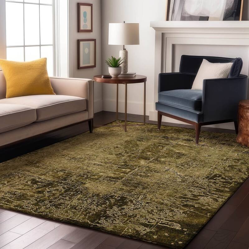 Premium Washable Super Soft Solid Abstract Mayfield Rug - Brown - 2' 6" x 3' 10" - Rectangle
