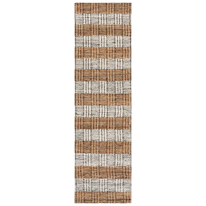 SAFAVIEH Handmade Natural Fiber Dorchen Jute Rug - 2'3" x 8' Runner - Natural/Ivory