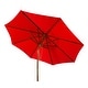 preview thumbnail 3 of 3, SAFAVIEH Cannes 9 Ft Red Wooden Outdoor Umbrella