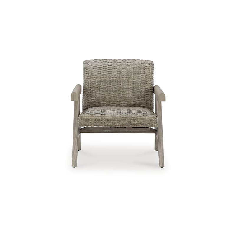 Signature Design by Ashley Haven Retreat Beige Outdoor Rocking Lounge Chair - 29.25" W x 30.5" D x 32.5" H