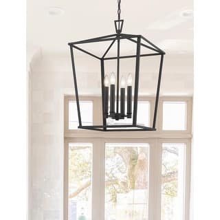 The Barn Katrina Hill Rustic 26"H Black indoor Lantern Light Pendant