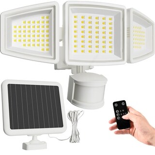 Solar Outdoor Security LED Flood Lights with Motion Sensor - 13.1×4.3 ...