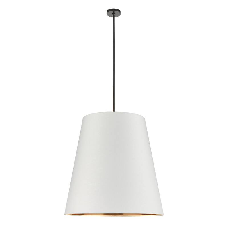 Alora Lighting PD311030B Calor 3 Light 30" Wide Pendant - Urban Bronze / White / Gold